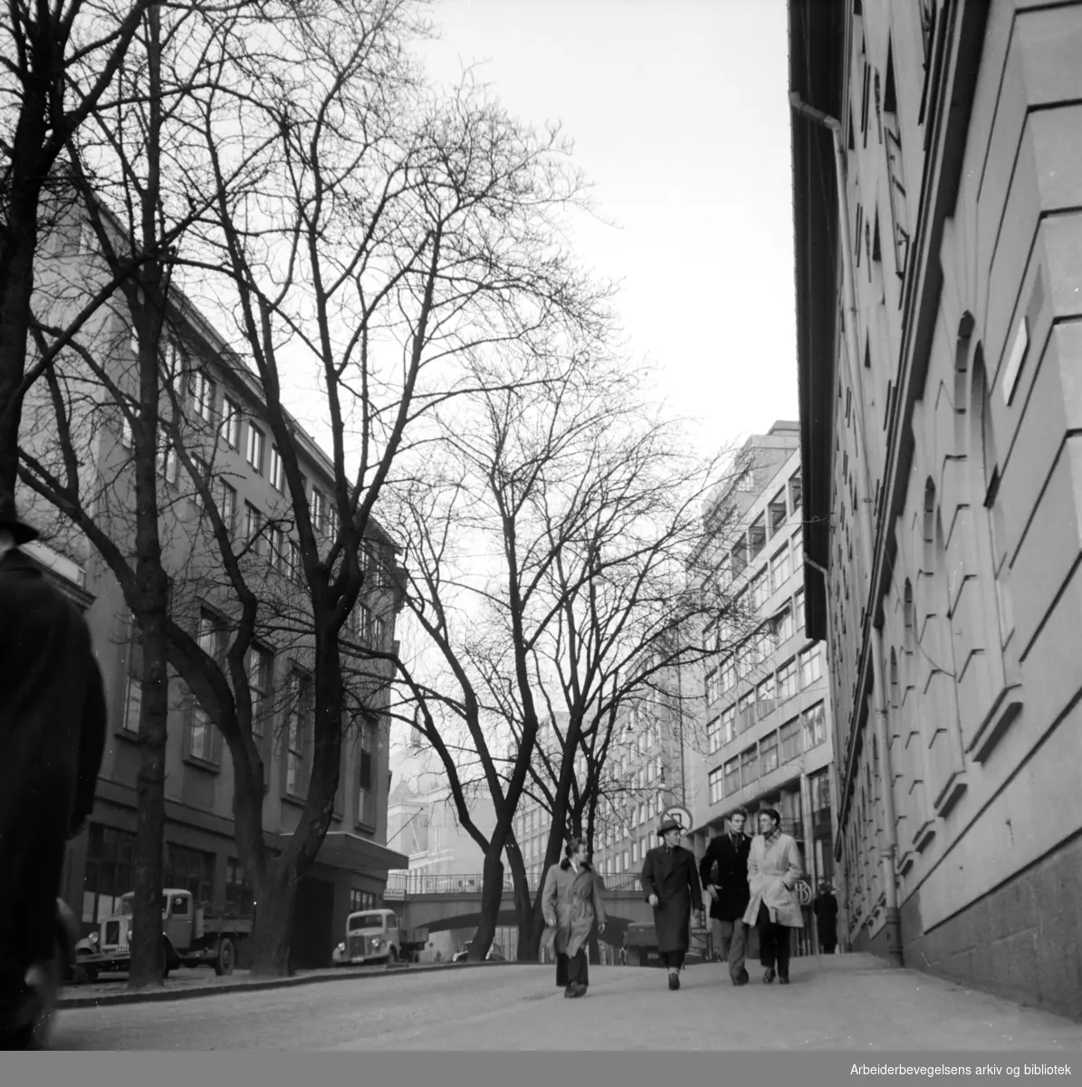 Hammersborggata (Før: Henrik Ibsens gate).April 1948