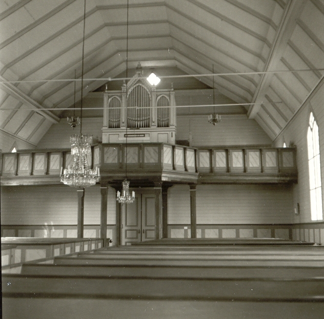 Läktaren i Oskars kyrka.