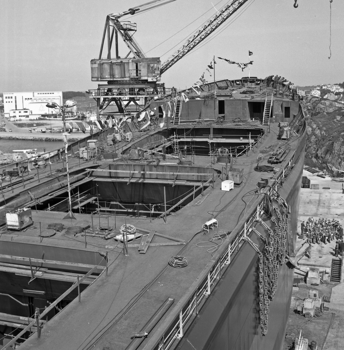 Stabelavløping, dåp M/S "Bris" - bestiller H.M.V.