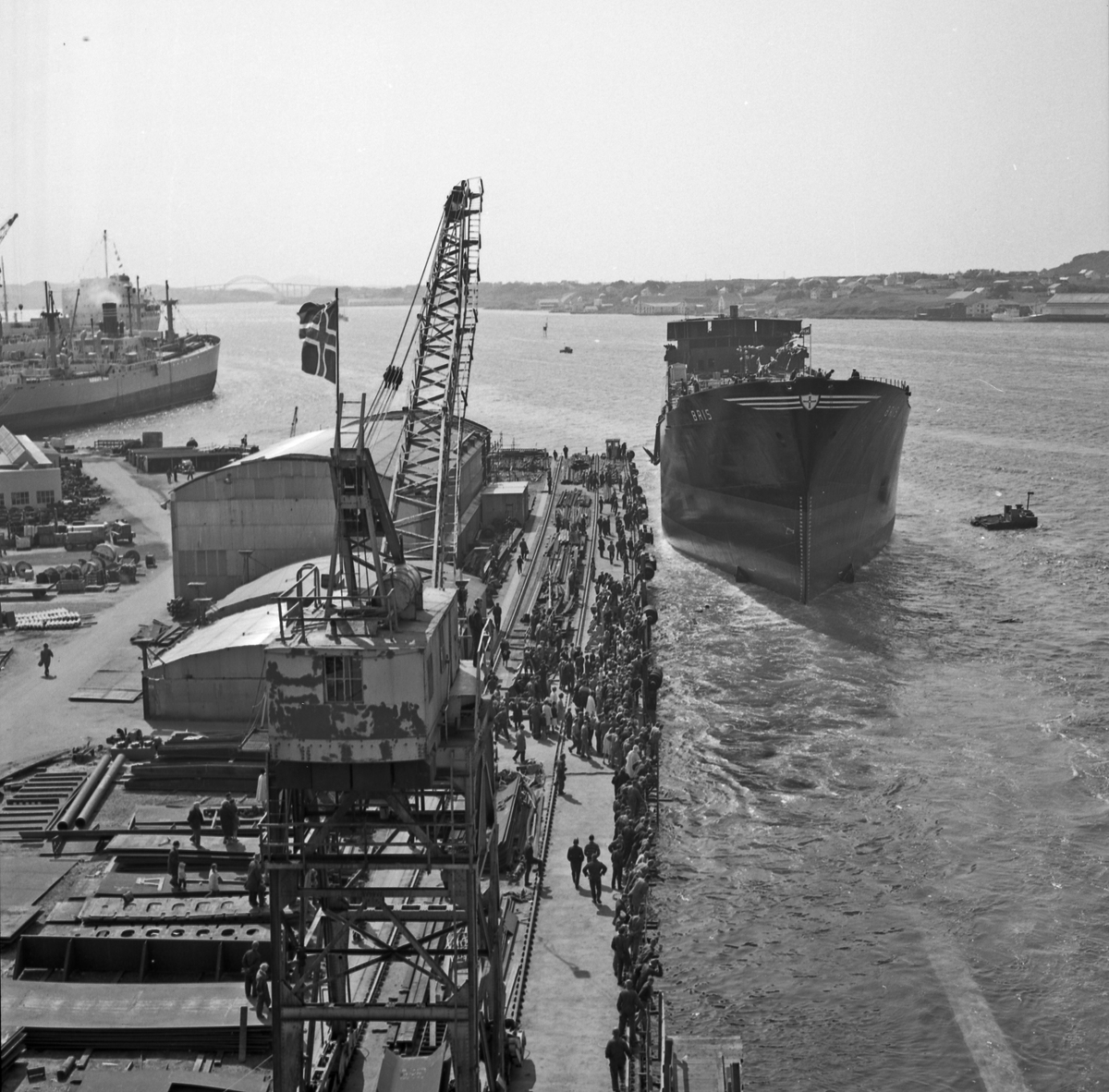 Stabelavløping, dåp M/S "Bris" - bestiller H.M.V.