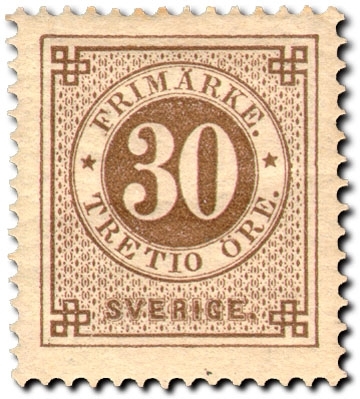 Ringtyp, perf 13 med posthorn