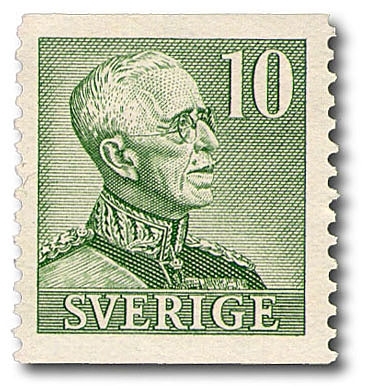 Gustaf V profil höger, typ II