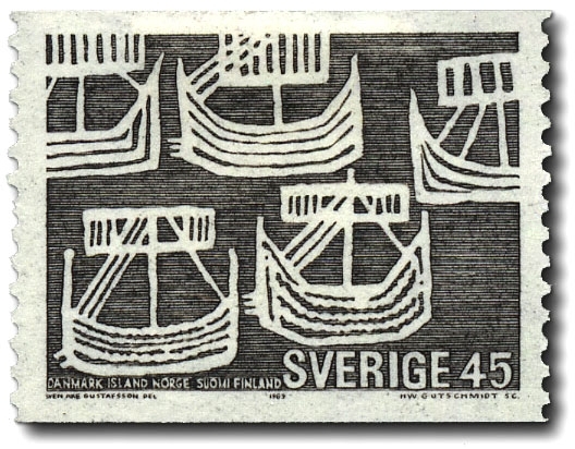 Fem handelsskepp från 5 olika silvermynt.