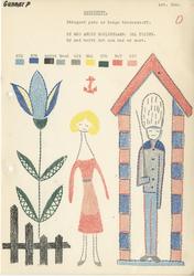 Broderimønster: Folk og dyr