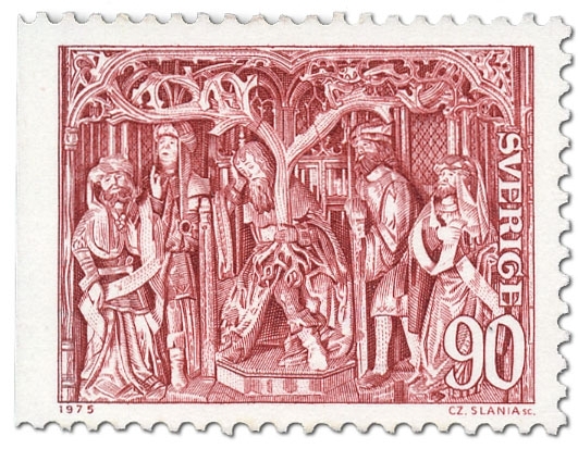 Sovande Isai med roten till Jesu stamträd, av Jan de Molder, träsnidare verksam i Antverpen och Sverige.