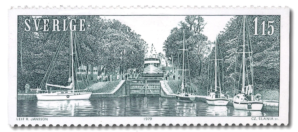 Borenshults slusstrappa med 5 slussar.
