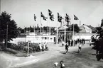 Mässområdet för 1947 års hantverksmässa vid Fredriksskans i Kalmar.