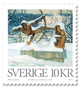 Bourdelles Herakles i snö