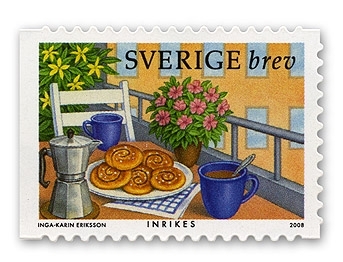 Fika på balkongen