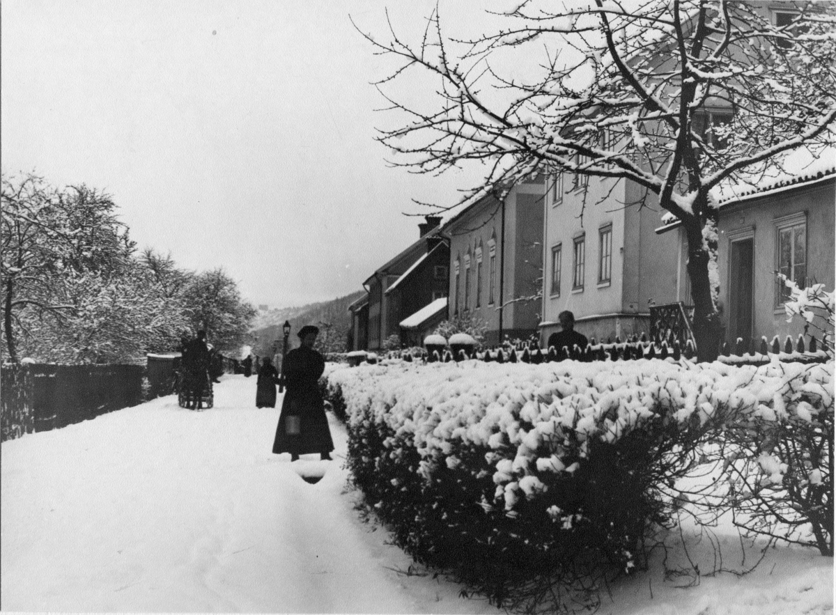 Vinter på Bergsgatan i Gränna