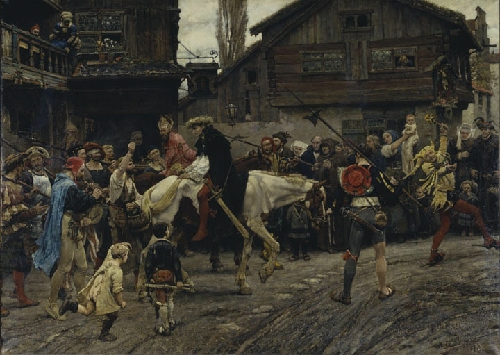 Peder Sunnanväders och Mäster Knuts skymfliga intåg i Stockholm 1526