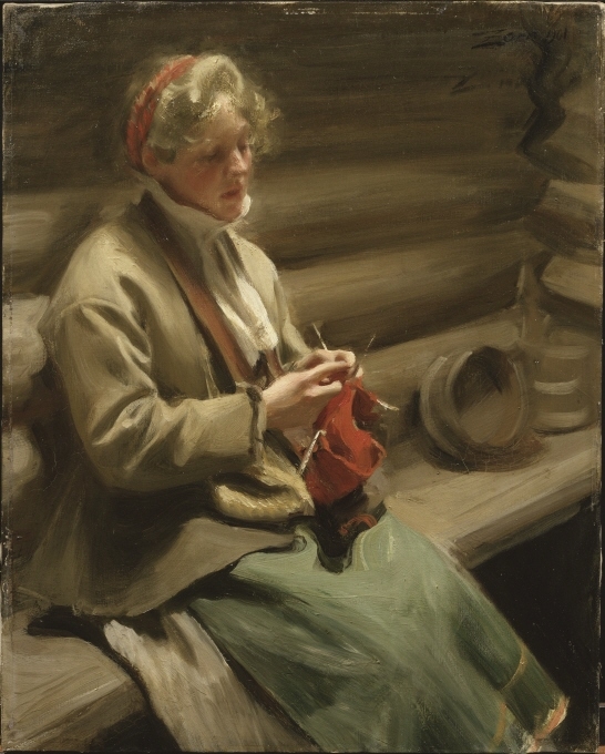 Stickande kulla. Kål-Margit by Anders Zorn