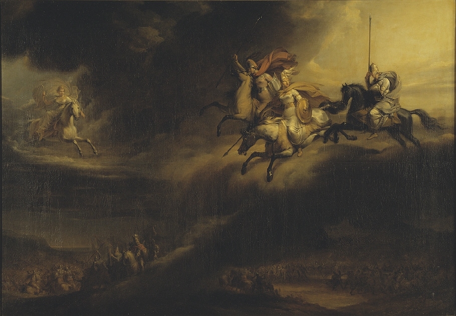 Valkyrior ridande till strid