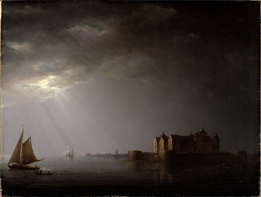 Kalmar slott i månsken