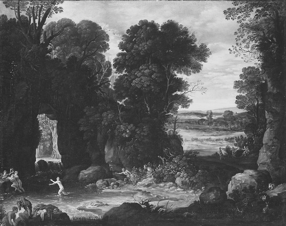 Landskap med nymfer och satyrer
