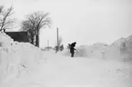 Trelleborgs stads byggnadskontor, snöskottning februari 1940, 14518.