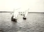 Karlskrona , kappsegling med blekingsekor.
Foto ca 1915. Blekinge museum.