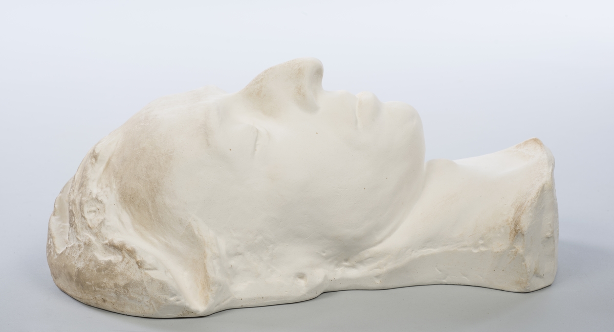 Dødsmaske av Fredric Chopin. Gips.