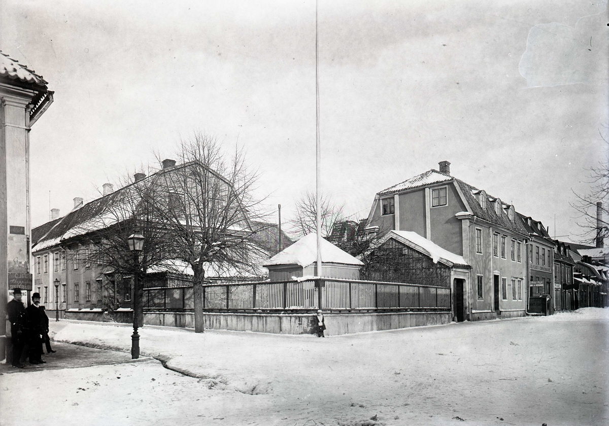 Johan Kreugers hus i Kalmar 1880-talet. Huset byggdes för borgmästare Diedrich Mühlenbruch 1697 och flyttades 1967 till Norra Långgatan.