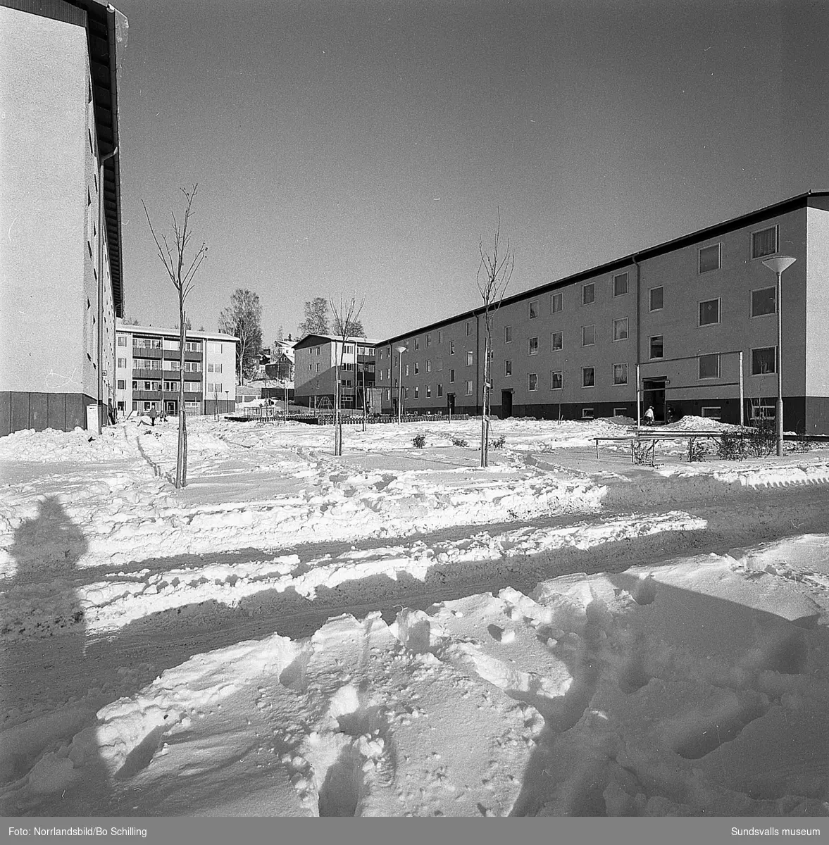 Byggbilder och exteriörer från bostadsområden i Granlo.