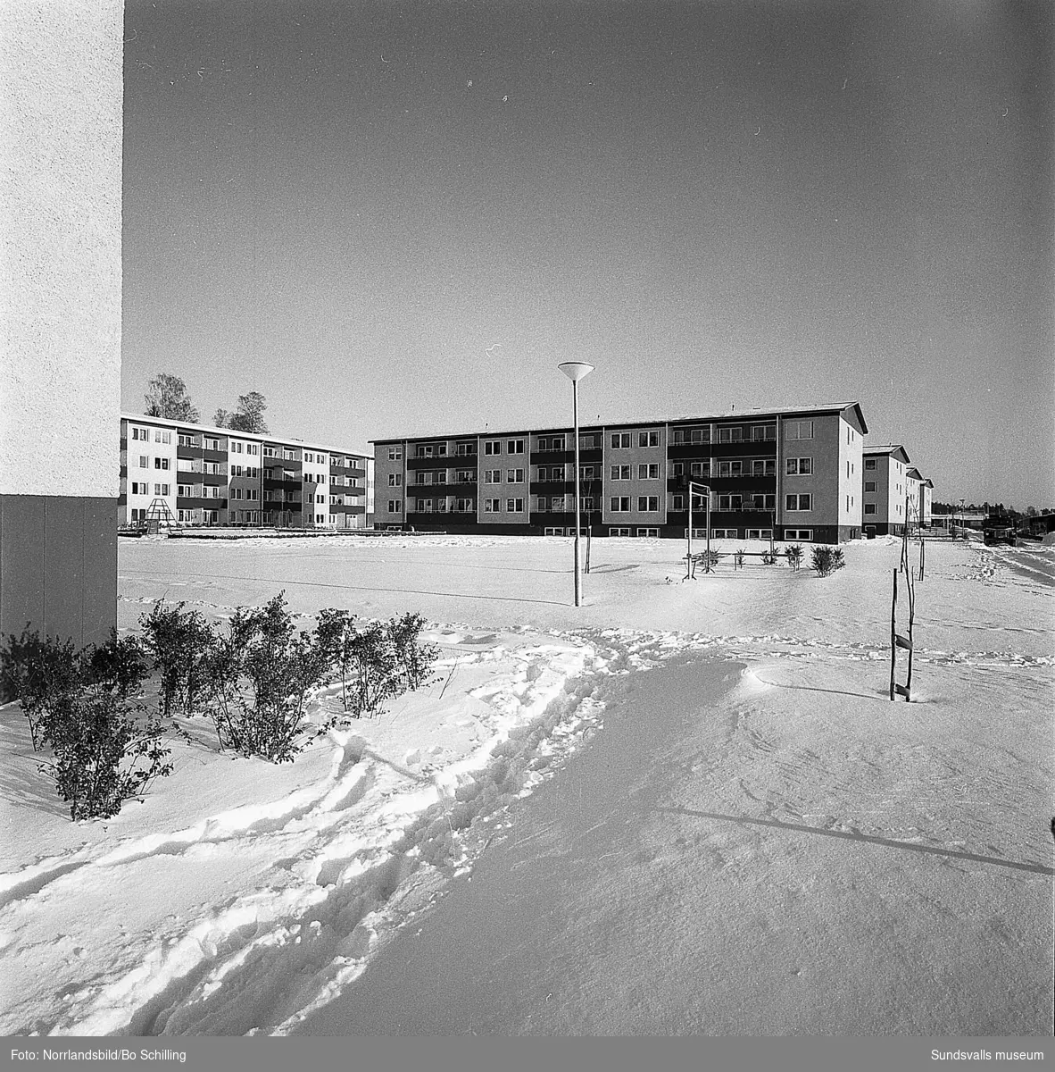 Byggbilder och exteriörer från bostadsområden i Granlo.