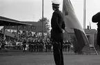 Musikkåren Lyran på Fredriksskans vid firandet av svenska flaggans dag den 6 juni 1972.