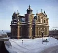 Domkyrkan i Kalmar i vinterskrud.