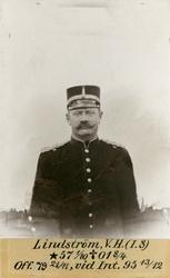 Porträtt av Viktor Hugo Lindström, officer vid Upplands rege