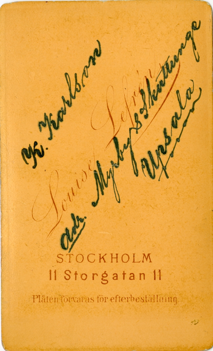 Porträtt av K. Karlsson.