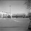 Kasernmiljö vid Norrlands dragonregemente K4, Umeå, 1955-1956.