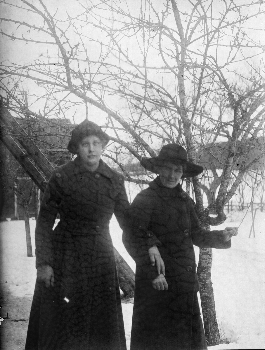 Lilly Väster och Elin Västberg, Uppland 1919