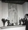 Bilden togs vid tillfället för överlämnandet av en tavla i Föra Kyrka den 30/10 1958.