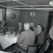 Turistintendent Bertil Sjöberg med flera på M/S Nordpol till Gotland, premiär 1959.