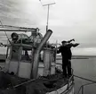 Fiskare vid Bläsinge hamn 4/10 1957.