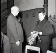 Lokförman Oscar Sandvall avgår med pension 25/11 1958.
