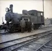 Gammalt lok på Borgholms station 16/1 1962.