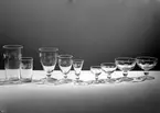 Glas producerat vid Björkshults glasbruk. 
Glasbruket var i drift 1892 - 1978.