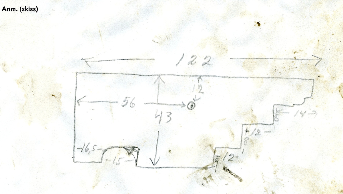 Lavettsida, vänster. Tre trappsteg. Längsgående fiberriktning.

För mer information se Dokumentationsblankett under Referenser – Länkade filer.
