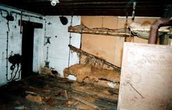 Foto fra kanonstilling i Hauggata 43 - 45 på Kirkelandet i K