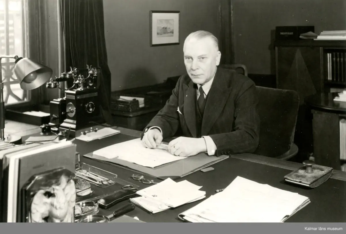 Bankdirektör Trolle Svenska Handelsbanken, Kalmar. 1940-talet