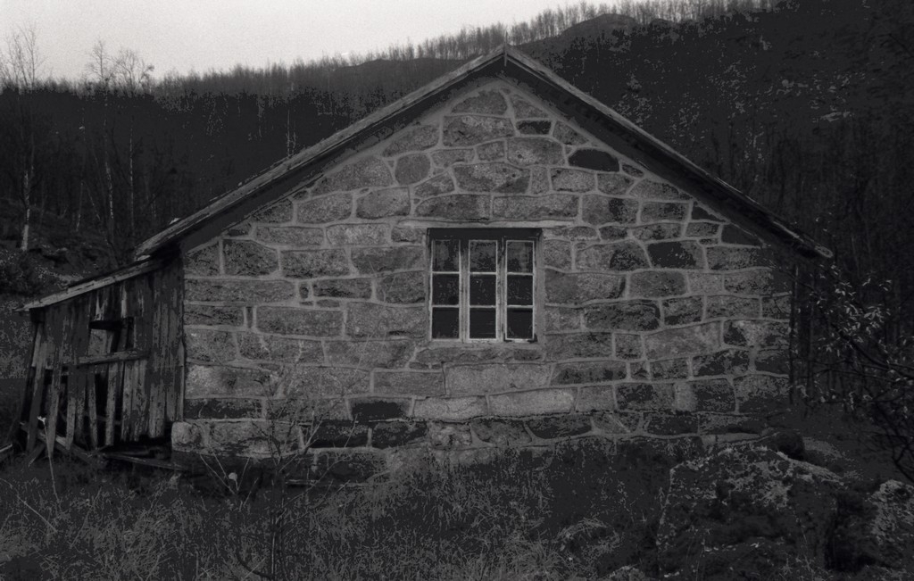 Kap Horn-brakka. Anleggsbrakke type 1898, ombygd ca 1950. Ofotbanen.