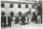 Studentexamen i början av 1930-talet på gården i kv Magistern.