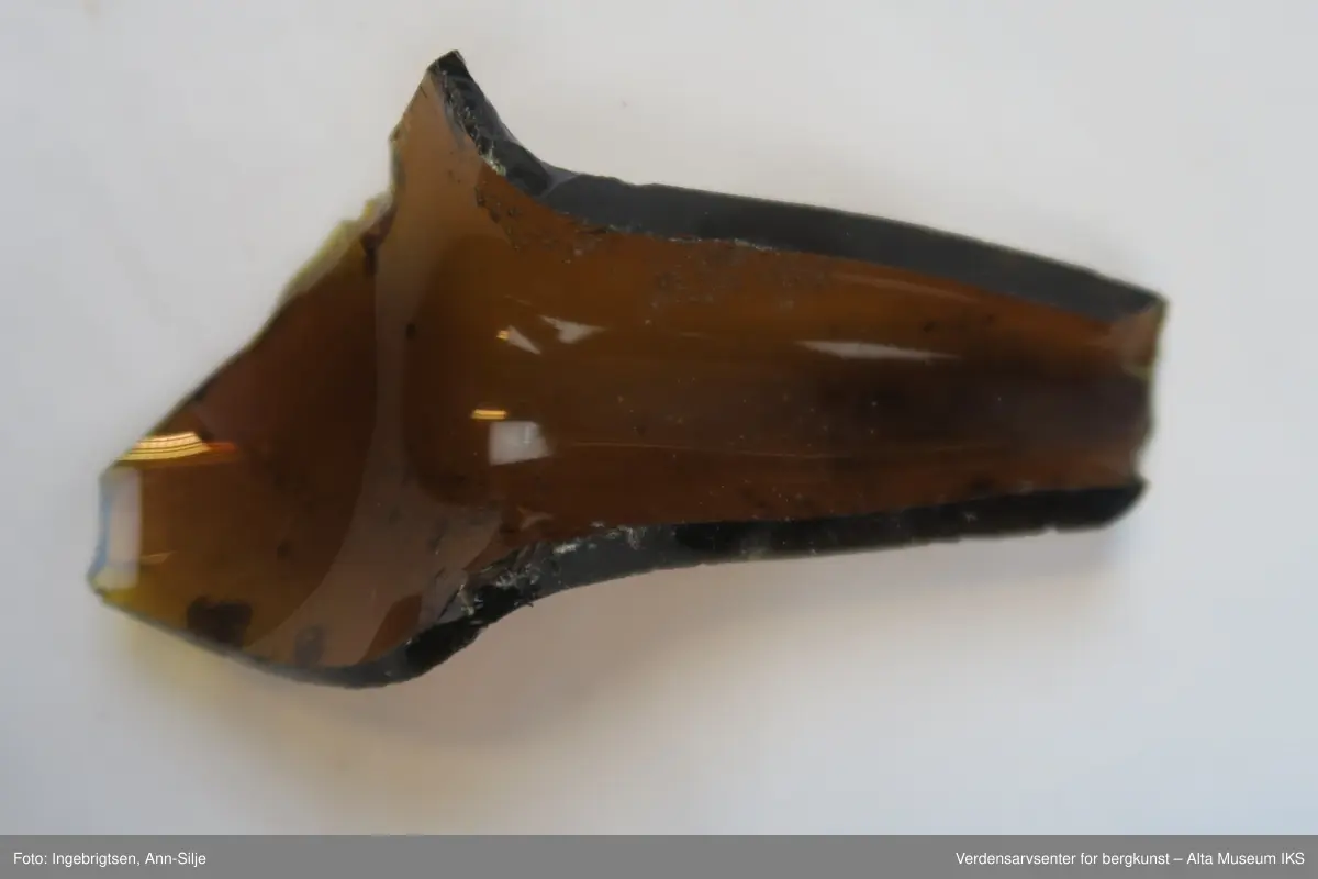 Tingene, med unntak av hestesko og krok, er ødelagte/fragmentert. Det er fragmenter av keramikk og porselen, to glassbiter fra flasker, en ledning med metallstrenger, stor krok og en liten hestesko.