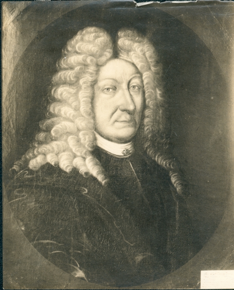 Portrett. Tønder Peder, amtmann. Repro av maleri.