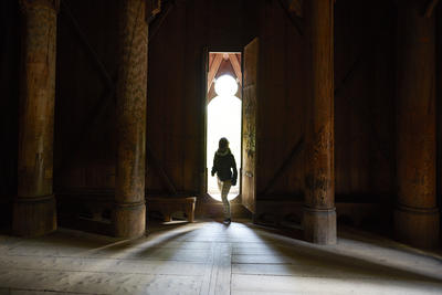 Stavkirken fra Gol på Norsk Folkemuseum