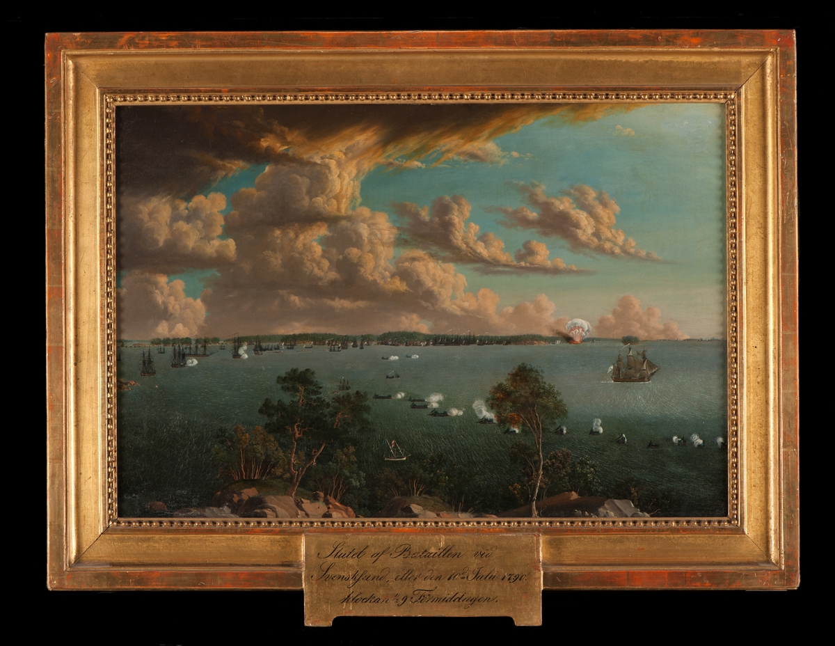 "Slutet av Bataillen vid Svensksund eller den 10 Julii 1790 kl. 1/2 9 Förmiddagen".