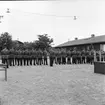 Fallskärmsjägarskolan i Karlsborg 1958. Örnparaden.