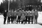 Norrstrands backhoppare år 1930. Backen låg i norra änden på Svinbäcksberget.