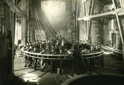 Personal vid Finnshyttans bruk. Repat original.