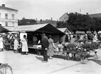 Trädgårdsmästare Bryskhe på torget 1937.